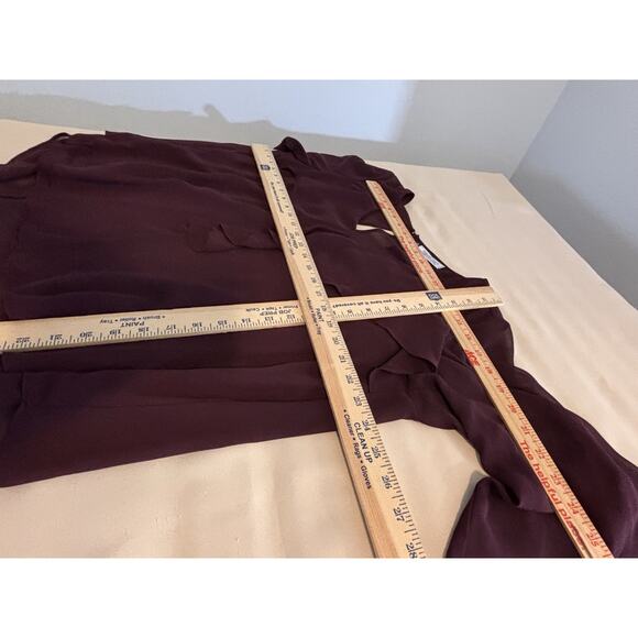 Jennifer Lopez Women Top Size L V-Neck 3/4 Sleeve Cottage Core Prairie Purple - Picture 10 of 11